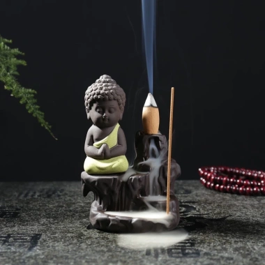 Thác Khói Chú Tiểu Trầm Hương Ko Tăm - Linh Hương Gốm Sứ, Lư Xông Phong Thủy 55k 9 Thác Khói Chú Tiểu Trầm Hương Ko Tăm - Linh Hương Gốm Sứ, Lư Xông Phong Thủy 55k 9
