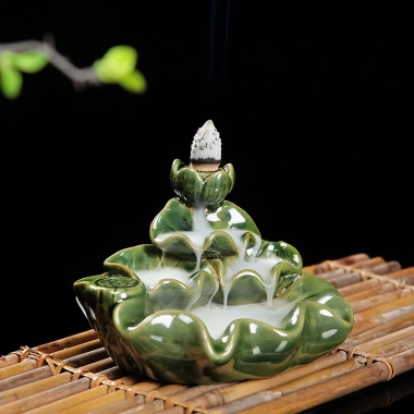 Thác Khói Nụ Trầm Hương Xông Đốt Đồ Thờ Phong Thủy Gốm Sứ - Bảo Trầm Linh Hương 35k