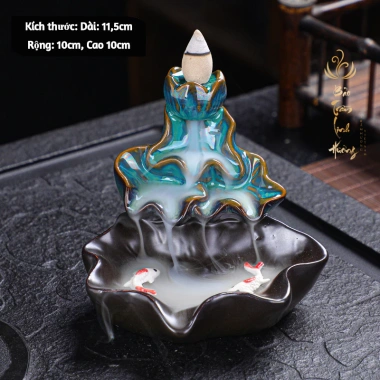 Thác Khói Nụ Trầm Hương Xông Đốt Đồ Thờ Phong Thủy Gốm Sứ - Bảo Trầm Linh Hương 35k