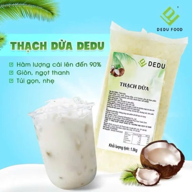 Thạch Dừa Dedu Mẫu Mới 1.5kg Trắng Giòn Ngọt 90% - Giá 75.000đ giảm từ 91.500đ 2