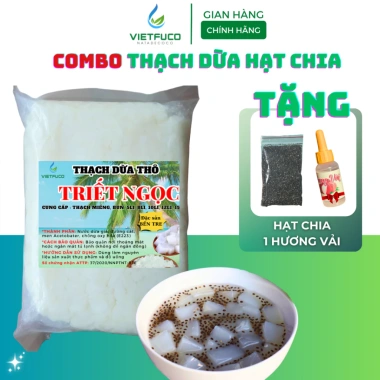Thạch dừa hạt chia Triết Ngọc 1KG - Nguyên liệu topping, giá ưu đãi 100k Thạch dừa hạt chia Triết Ngọc 1KG - Nguyên liệu topping, giá ưu đãi 100k