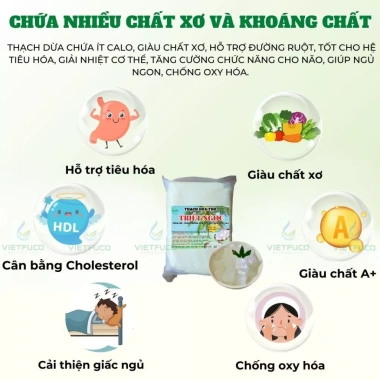 Thạch dừa hạt chia Triết Ngọc 1KG - Nguyên liệu topping, giá ưu đãi 100k