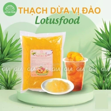 Thạch dừa Lotus 1.5kg hương đào, 10 bịch, giảm giá chỉ 273,100đ - thơm ngon, tiện lợi 3 Thạch dừa Lotus 1.5kg hương đào, 10 bịch, giảm giá chỉ 273,100đ - thơm ngon, tiện lợi 3