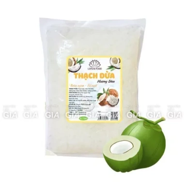 Thạch dừa Lotus 1.5kg - Hương vị thơm ngon, giá chỉ 32.400₫ giảm so với 41.796₫ 5 Thạch dừa Lotus 1.5kg - Hương vị thơm ngon, giá chỉ 32.400₫ giảm so với 41.796₫ 5