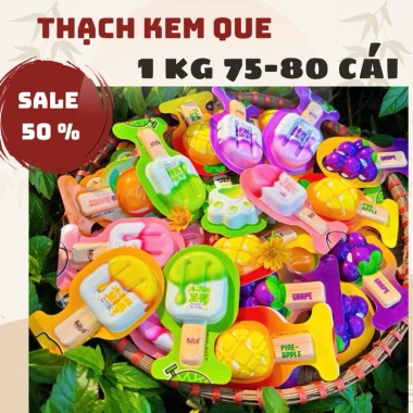 Thạch Que Kem Trái Cây Sữa Chua Phô Mai 3D Chunyayuan - Mix Đủ Vị, Giảm còn 145.000