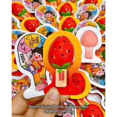 Thạch Que Kem Trái Cây Sữa Chua Phô Mai 3D Chunyayuan - Mix Đủ Vị, Giảm còn 145.000
