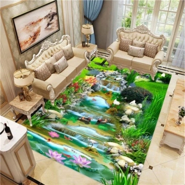 Thảm 3D đa năng phòng khách, ngủ, trà - Chống trượt, dễ lau, giá 232.835 VND 5