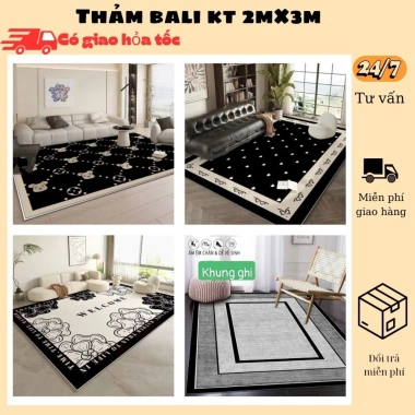 Thảm Bali 2x3m - Lót sofa, phòng khách, phòng ngủ, thảm sàn kích thước lớn, chỉ 396.000đ