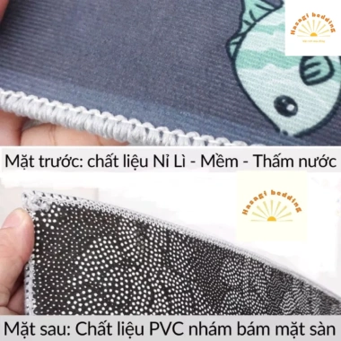 Thảm Bali 5D cao cấp - Thảm lì hạt nhựa chống trượt tuyệt đối, chỉ 237.650đ