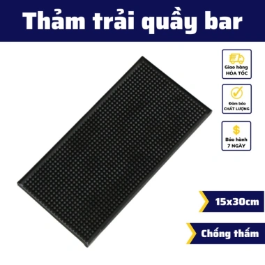 Thảm bar cao su 15x30cm chống rỉ nước – 3 size Espresso cafe, tấm lót quầy pha chế 60.000₫