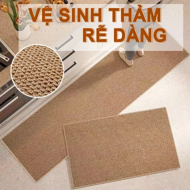 Thảm bếp giả sợi gai dầu kháng nước, chống trượt, dễ vệ sinh - Đa mẫu, giá chỉ 114.400đ