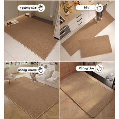 Thảm bếp giả sợi gai dầu kháng nước, chống trượt, dễ vệ sinh - Đa mẫu, giá chỉ 114.400đ