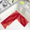Thảm bếp Tết Combo 2 tấm 40x60 + 40x120 cm nỉ lì, chống trượt cao su
