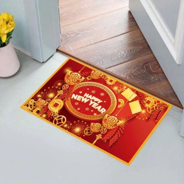 Thảm bếp Tết Combo 2 tấm 40x60 + 40x120 cm nỉ lì, chống trượt cao su