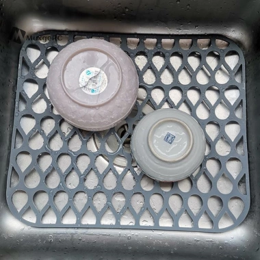 Thảm bồn rửa chén silicon chịu nhiệt, chống trượt, tấm thoát nước đa chức năng 164.268₫