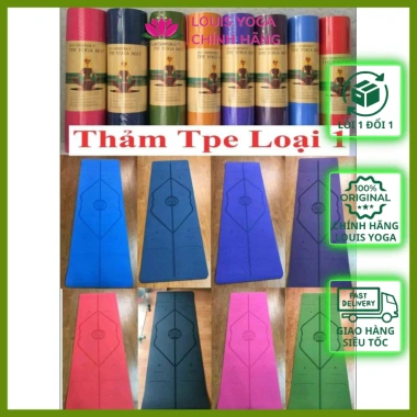 Thảm cao su TPE 8mm định tuyến 1 vân nổi, không trơn trượt, kèm túi đựng - Giá chỉ 229.000₫