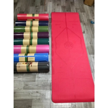 Thảm cao su TPE 8mm định tuyến 1 vân nổi, không trơn trượt, kèm túi đựng - Giá chỉ 229.000₫