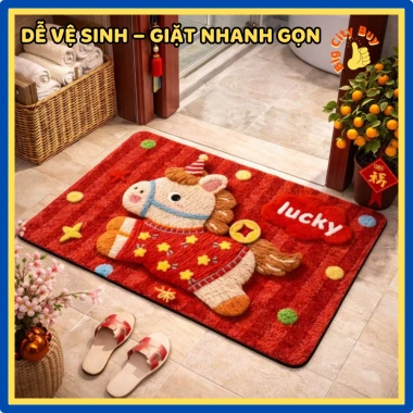 Thảm Chùi Chân Tết 2.026 Ngựa May Mắn - Êm, Thấm Nước, Đế Cao Su Chống Trượt 79.000 2 Thảm Chùi Chân Tết 2.026 Ngựa May Mắn - Êm, Thấm Nước, Đế Cao Su Chống Trượt 79.000 2