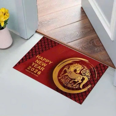 Thảm chùi chân Tết Bính Ngọ 2.026 chống trơn, thấm nước - Giá chỉ 19.226 VND