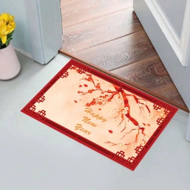 Thảm chùi chân TẾT combo 5 tấm 40x60cm Bali nỉ lì, giặt nhẹ, mau khô, bi cao su chống trượt, chỉ 68.750₫