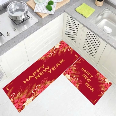 Thảm chùi chân TẾT combo 5 tấm 40x60cm Bali nỉ lì, giặt nhẹ, mau khô, bi cao su chống trượt, chỉ 68.750₫
