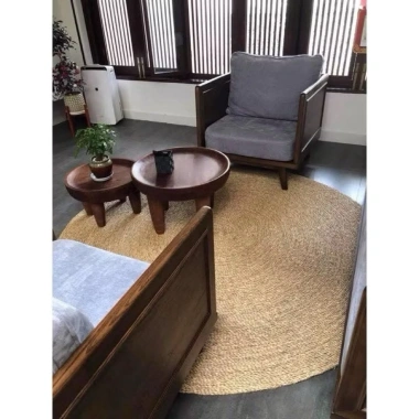 Thảm cói đan thủ công 1 lớp, decor sàn homestay, quán, nhà cửa, chỉ 175.000₫