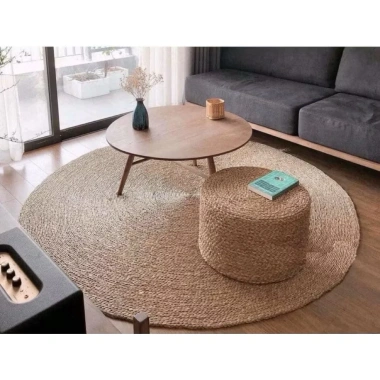 Thảm cói đan thủ công 1 lớp, decor sàn homestay, quán, nhà cửa, chỉ 175.000₫