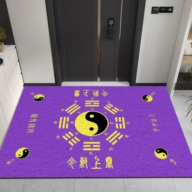 Thảm cửa hình tròn lụa Tai Chi Bagua - chống thấm, dùng ngoài trời, giảm 194k