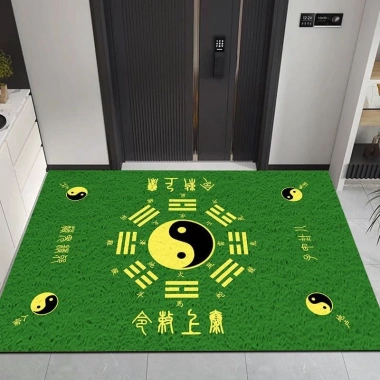 Thảm cửa hình tròn lụa Tai Chi Bagua - chống thấm, dùng ngoài trời, giảm 194k