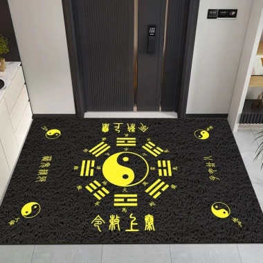 Thảm cửa hình tròn lụa Tai Chi Bagua - chống thấm, dùng ngoài trời, giảm 194k