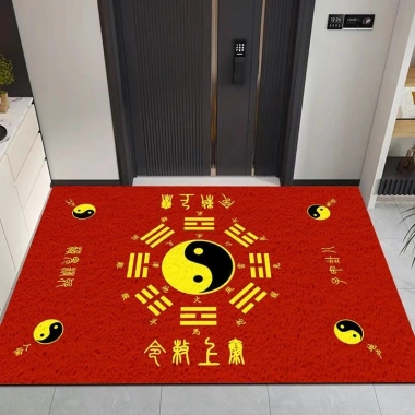 Thảm cửa hình tròn lụa Tai Chi Bagua - chống thấm, dùng ngoài trời, giảm 194k