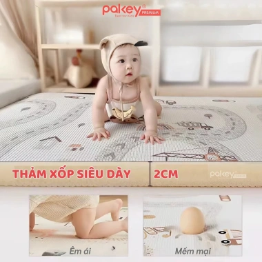 Thảm Cuộn XPE PAKEY 2CM Dày 2 Mặt Êm Ái, Chống Trượt, Không Rãnh, Gấp Bé Yêu 610.000₫ 5
