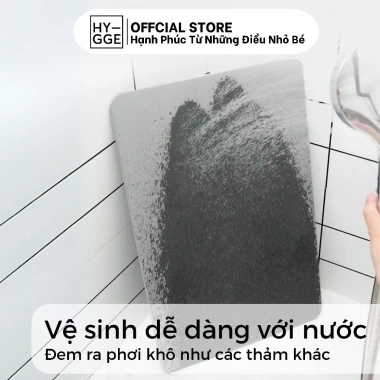 Thảm Đá Siêu Thấm Nước HYGGE Cho Cửa Nhà Tắm - Dễ Vệ Sinh, Có Lót Chống Trơn, Giá 405.000đ