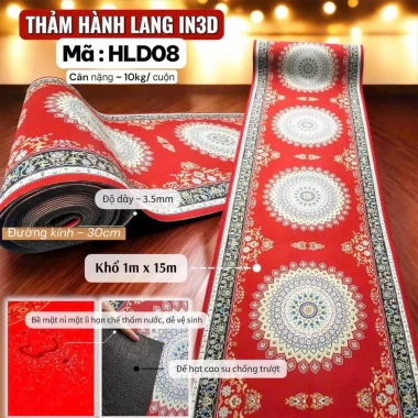 Thảm Dẫn Lối Sự Kiện Cao Cấp Đỏ In 3D 1m x 15m Đế Cao Su Chống Trượt 90.000đ