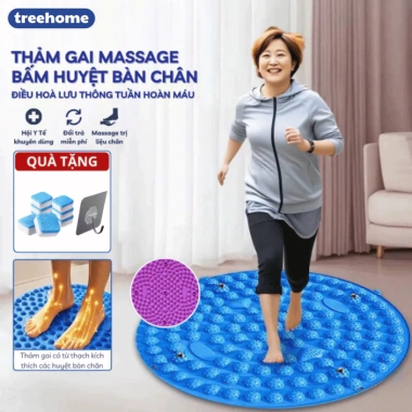 Thảm Gai Massage Bàn Chân Tree Home TNT03 37cm Điều Hoà Lưu Thông Khí Huyết, Tăng Cường Đi Bộ Tại Chỗ, Giá Ưu Đãi 47k