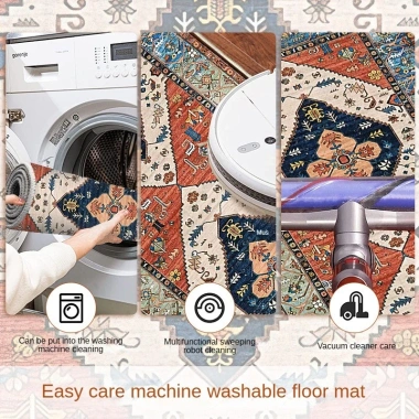 Thảm hành lang Boho siêu dài chống trượt Dove Nhung - Phòng khách, phòng ngủ, trang trí nội thất, giảm giá 428.220đ