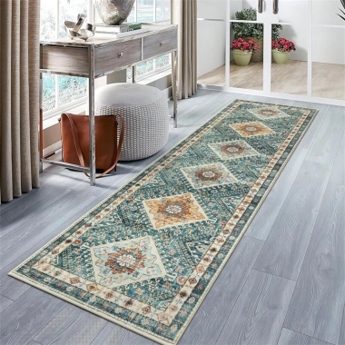 Thảm hành lang Boho siêu dài chống trượt Dove Nhung - Phòng khách, phòng ngủ, trang trí nội thất, giảm giá 428.220đ