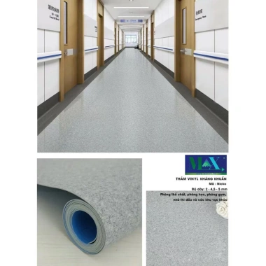 Thảm kháng khuẩn văn phòng cuộn vinyl xanh cao cấp - Giá chỉ 99.000đ 5