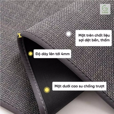 Thảm lau chân bếp GHOME 3 lớp sợi dệt TB24M4 - Chống trơn trượt, thấm hút nước, giá chỉ 194.400 VND 2 Thảm lau chân bếp GHOME 3 lớp sợi dệt TB24M4 - Chống trơn trượt, thấm hút nước, giá chỉ 194.400 VND 2