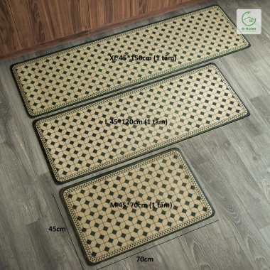 Thảm lau chân bếp GHOME 3 lớp sợi dệt TB24M4 - Chống trơn trượt, thấm hút nước, giá chỉ 194.400 VND