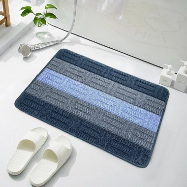 Thảm lau chân kẻ sọc 3D cao cấp, thấm hút nước, chống trượt - Phòng khách, nhà tắm, bếp, giá 39.000đ 2
