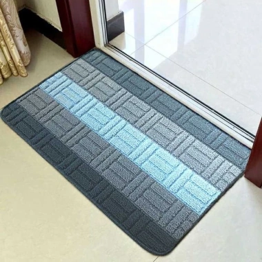 Thảm lau chân kẻ sọc 3D cao cấp, thấm hút nước, chống trượt - Phòng khách, nhà tắm, bếp, giá 39.000đ 4