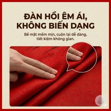 Thảm Lau Chân Lông Cừu 40x60cm Ngựa Đỏ May Mắn, Đế Silicon Thấm Hút - Giá 66.000đ