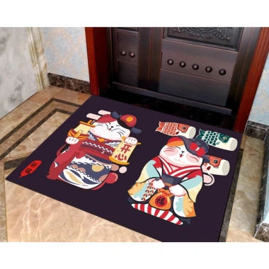 Thảm Lau Chân Siêu Thấm Nước Chống Trơn Trượt Mèo Chiêu Tài Nhật Bản - 16.900đ