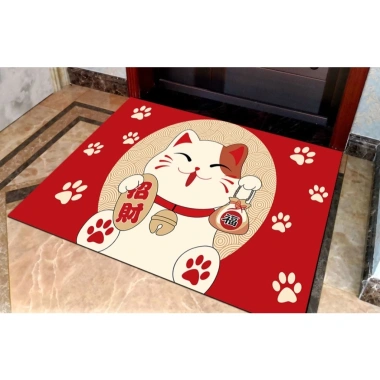 Thảm Lau Chân Siêu Thấm Nước Chống Trơn Trượt Mèo Chiêu Tài Nhật Bản - 16.900đ