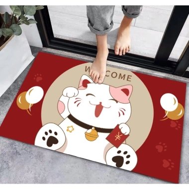 Thảm Lau Chân Siêu Thấm Nước Chống Trơn Trượt Mèo Chiêu Tài Nhật Bản - 16.900đ