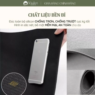 Thảm Lau Chân Silicon Cao Cấp Thấm Hút, Họa Tiết Hoa Lá, Chống Trơn Trượt, Giá 57.000₫