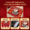 Thảm Lau Chân Tết Ngựa Thêu Len Lông Cừu 40x60cm Dày Dặn, Thấm Hút, Chống Trượt - Giá chỉ 65.000 VND