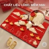 Thảm Lau Chân Tết Ngựa Thêu Len Lông Cừu 40x60cm Dày Dặn, Thấm Hút, Chống Trượt - Giá chỉ 65.000 VND 4