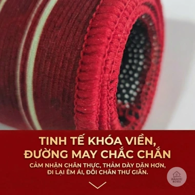 Thảm Lau Chân Tết Ngựa Thêu Len Lông Cừu 40x60cm Dày Dặn, Thấm Hút, Chống Trượt - Giá chỉ 65.000 VND 7
